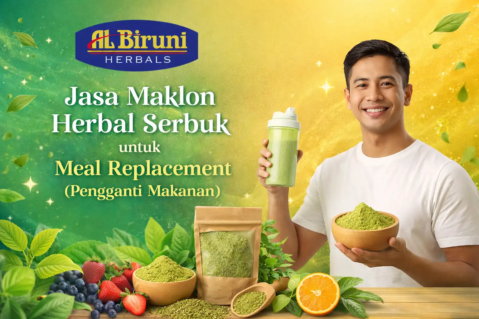 Jasa Maklon Herbal Serbuk untuk Meal Replacement (Pengganti Makanan)